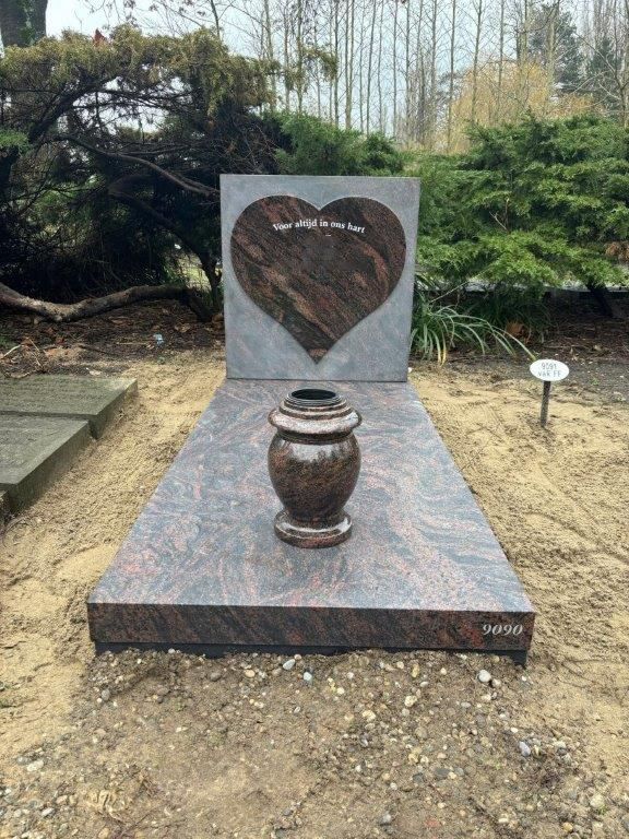 Zerk gezoet met Kopsteen hartje verheven gepolijst rondom gestraald